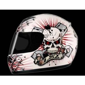 Шлем мотоцикл. FF351 K (1300 гр) PISTON HEAD GLOSS WHITE L