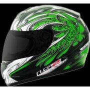 Шлем мотоцикл. FF351 K (1300 гр) CAOS GLOSS BLACK GREEN M